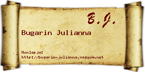 Bugarin Julianna névjegykártya